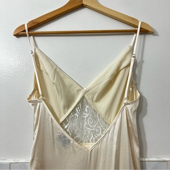 Revolve x SNDYS XS Ivory Satin Babydoll Wedding Fairy Slinky Maxi Slip Dress - Picture 10 of 14